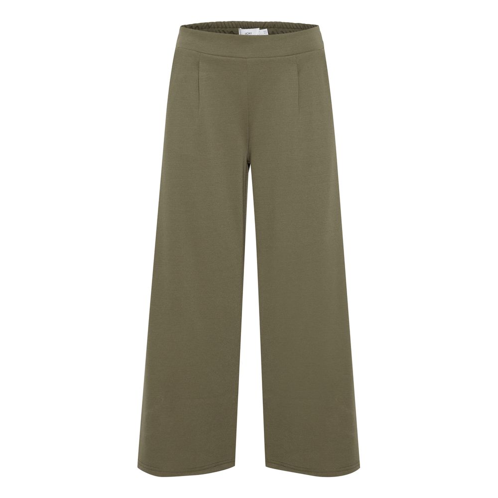 Grüne Bootcut-Hose aus recyceltem Polyester