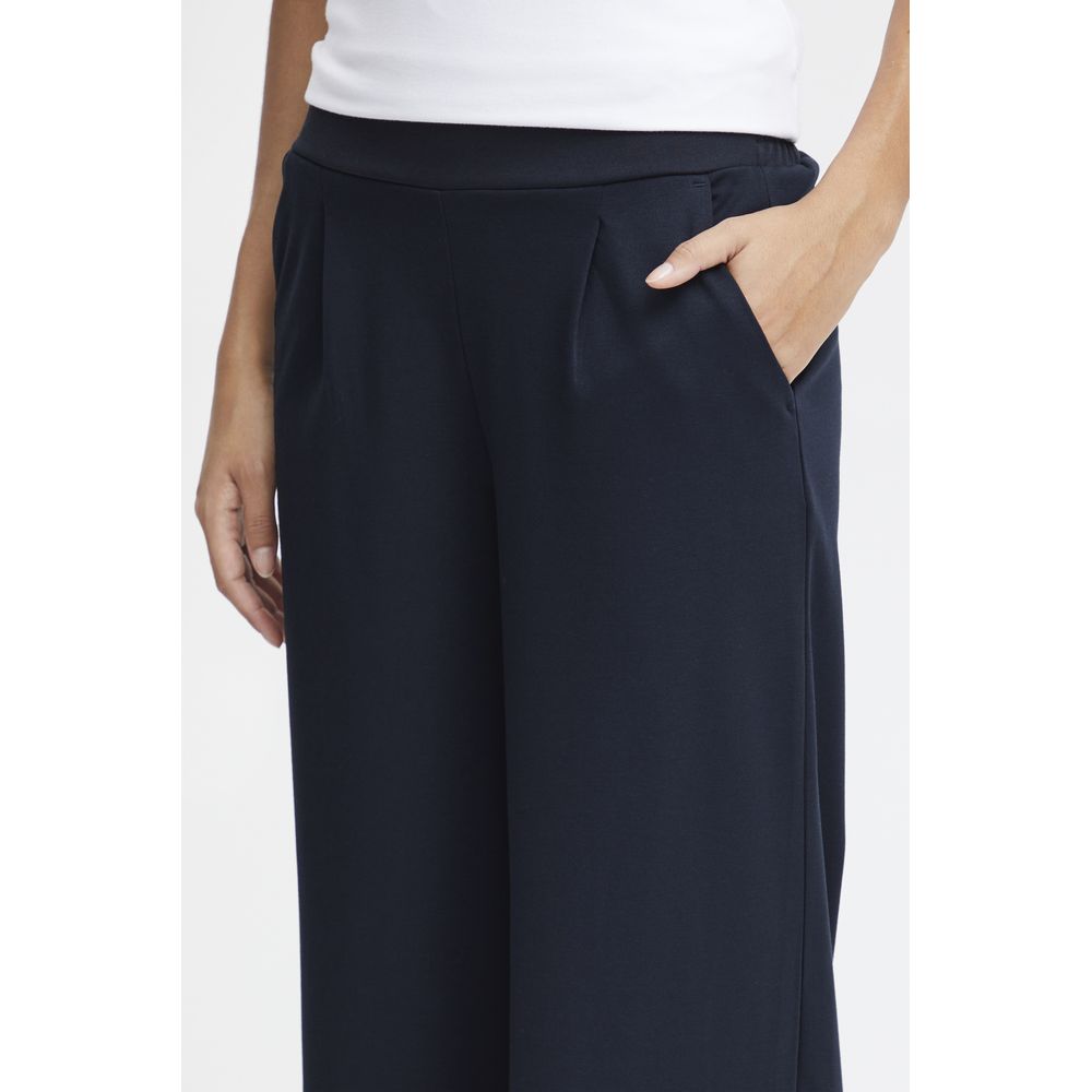 Dunkelblaue Freizeithose aus recyceltem Polyurethan - Image 4