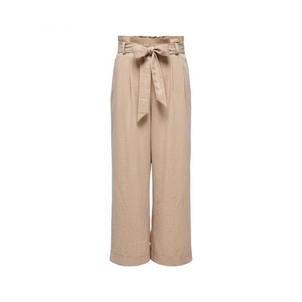 Beigefarbene Viskose-Hose im Casual-Look