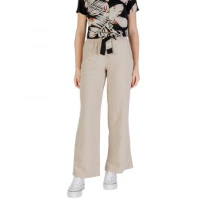 9105696.jpeg Beige Leinen-Hose im Casual-Look