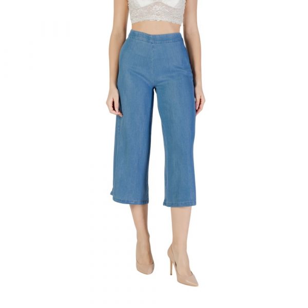 Blaue Lyocell-Culotte